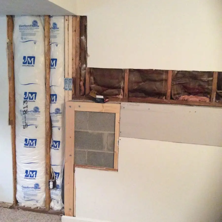 Wall insulation replacement during Basement Flood Cleanup in Travilah
